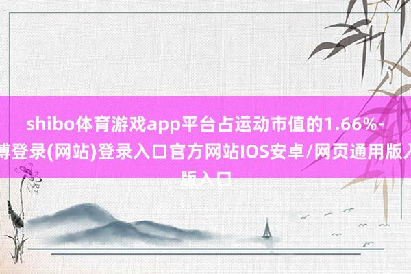 shibo体育游戏app平台占运动市值的1.66%-世博登录(网站)登录入口官方网站IOS安卓/网页通用版入口