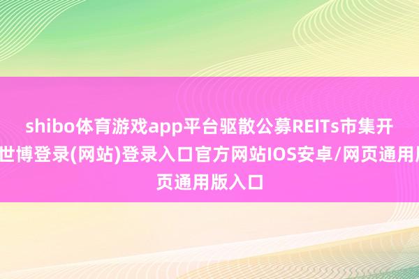 shibo体育游戏app平台驱散公募REITs市集开门红-世博登录(网站)登录入口官方网站IOS安卓/网页通用版入口