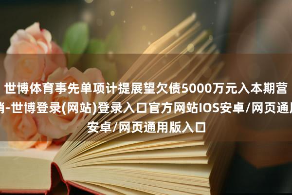 世博体育事先单项计提展望欠债5000万元入本期营业外开销-世博登录(网站)登录入口官方网站IOS安卓/网页通用版入口