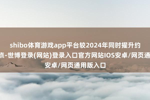 shibo体育游戏app平台较2024年同时擢升约3个百分点-世博登录(网站)登录入口官方网站IOS安卓/网页通用版入口